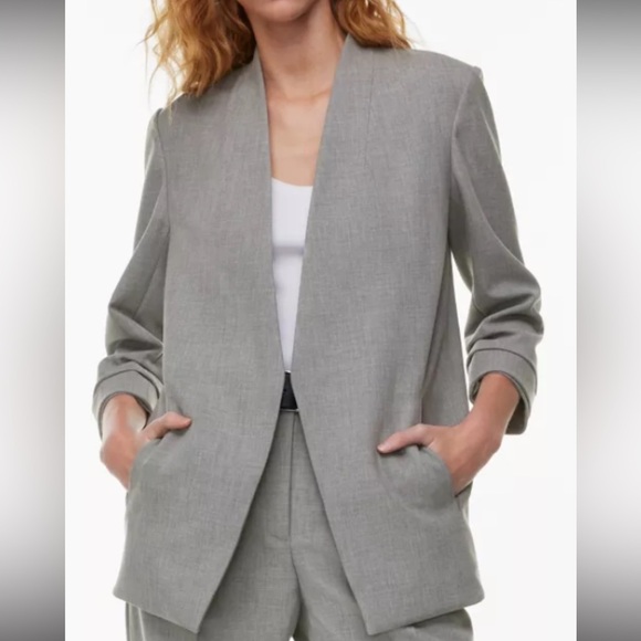 Babaton Aritizia Power Hip Gray open closure blazer - Picture 12 of 13